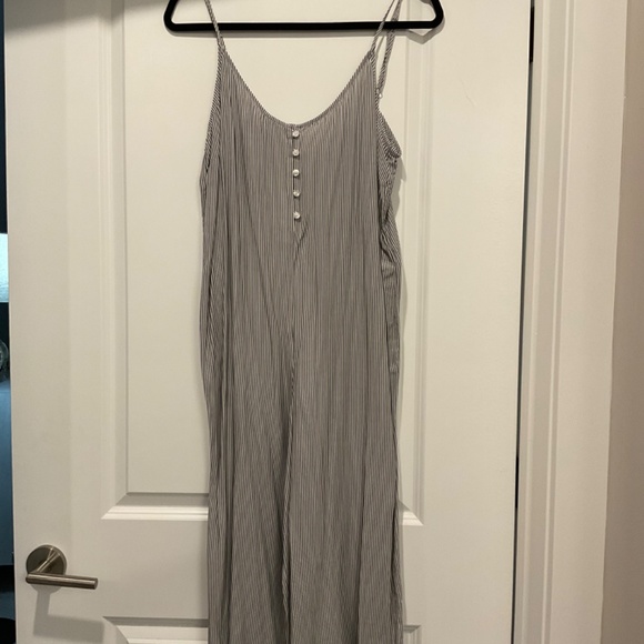 Cotton spaghetti strap striped jumper - Picture 2 of 3